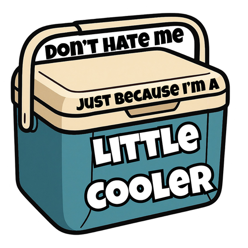 Don't Hate Me Just Because I'm a Little Cooler blue funny vinyl sticker