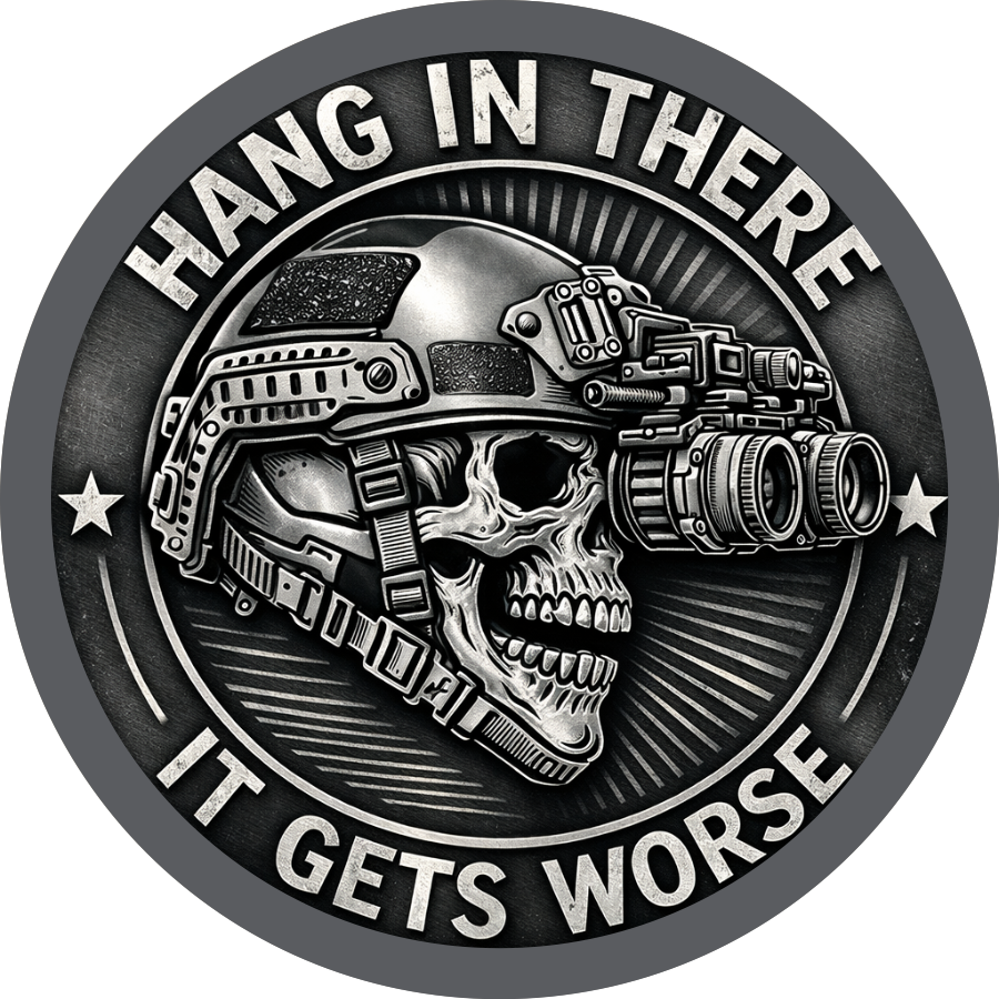 Hang In There It Gets Worse Sticker