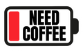 Need Coffee Sticker