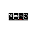 Eat Sleep Gym Repeat Sticker