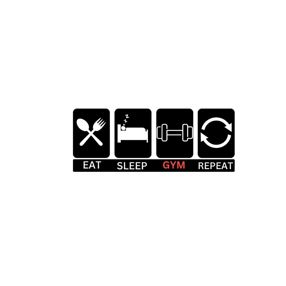 Eat Sleep Gym Repeat Sticker