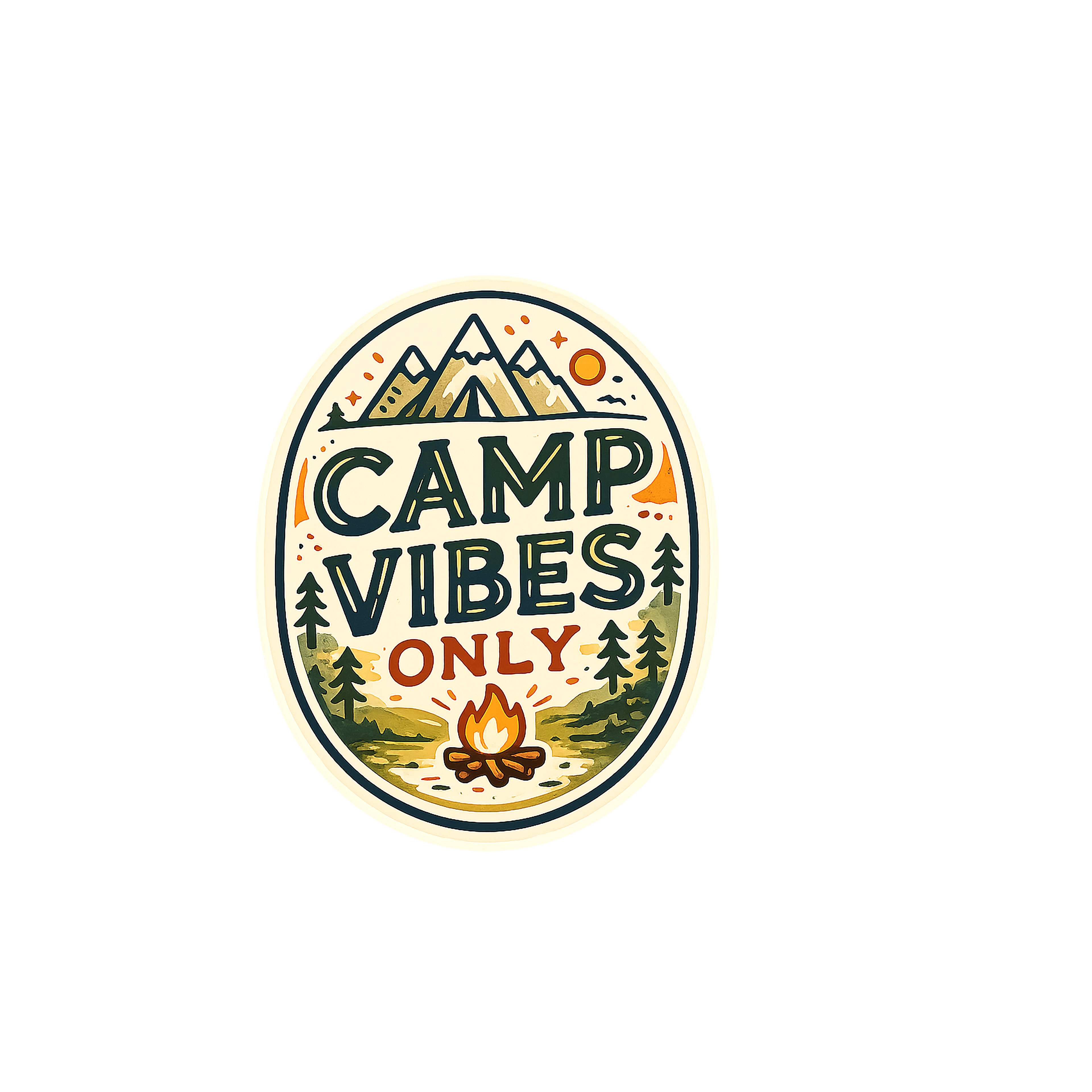 Camp Vibes Only Sticker