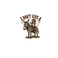 I Don't Give a Rat's Ass Sticker - cowboy rat riding a donkey