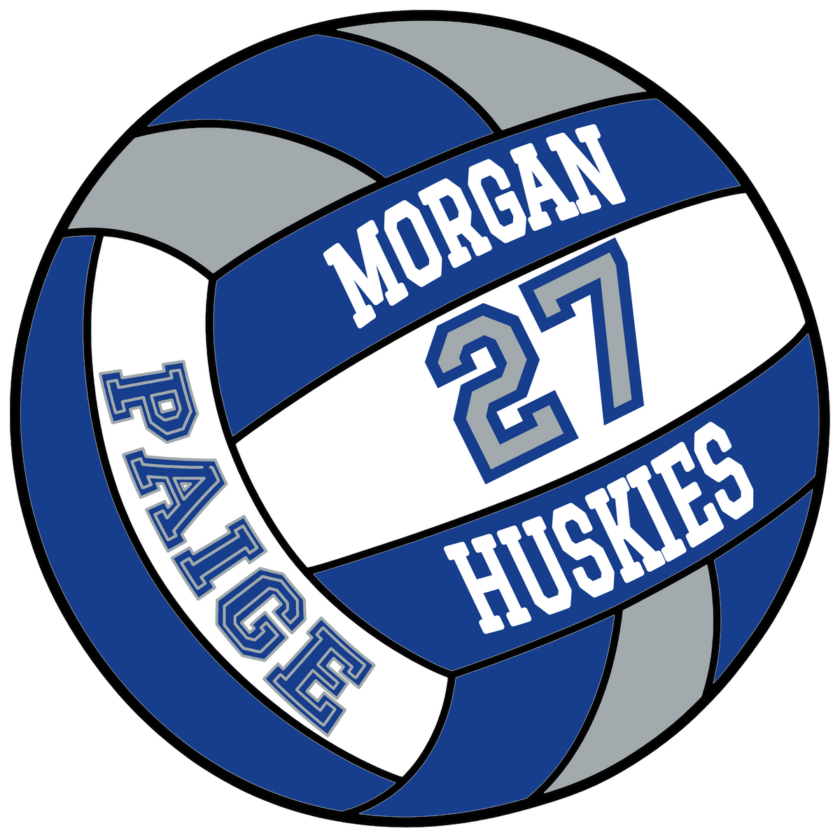 Custom Volleyball Player Sticker or Magnet