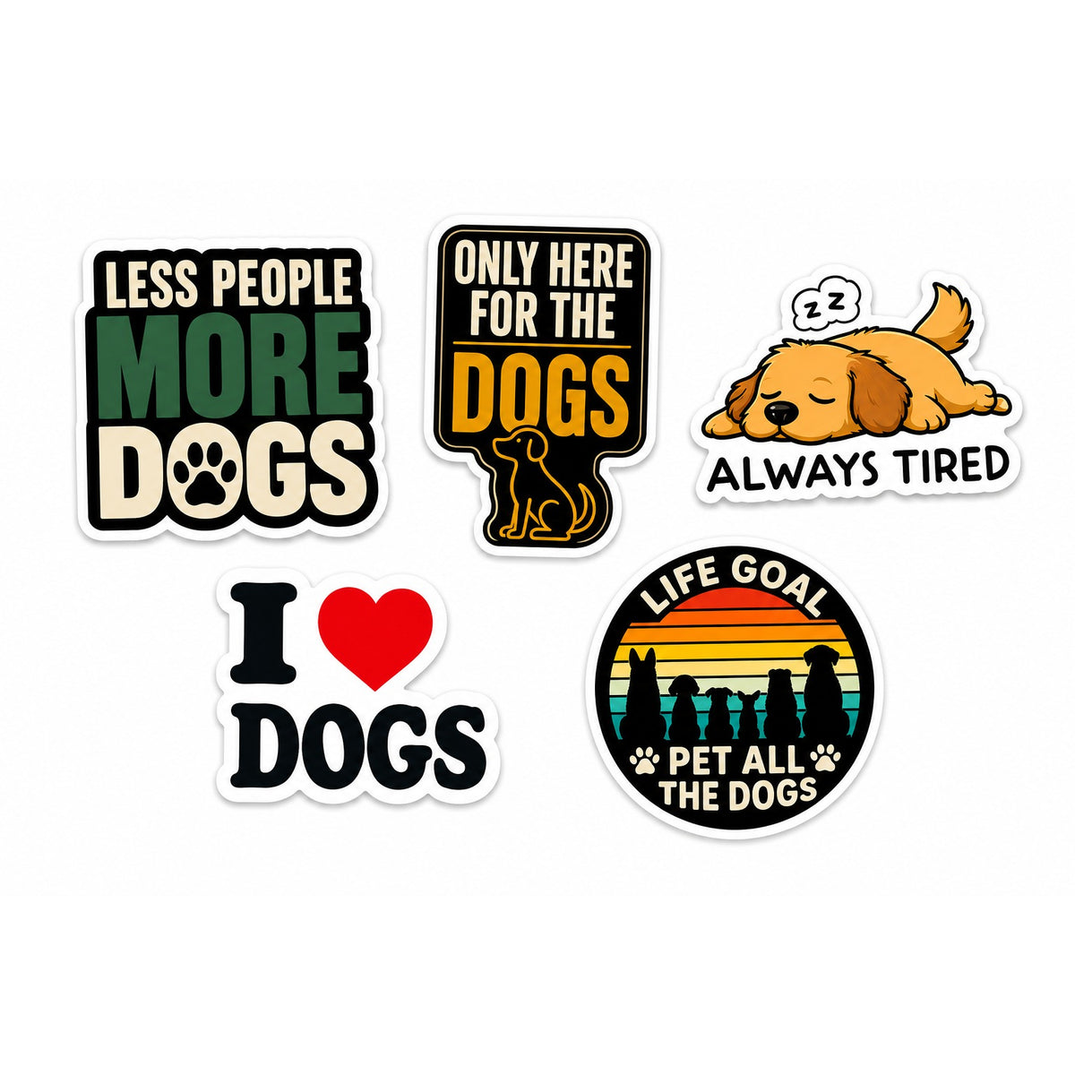 Dog Lover Sticker Pack (5-Pack)