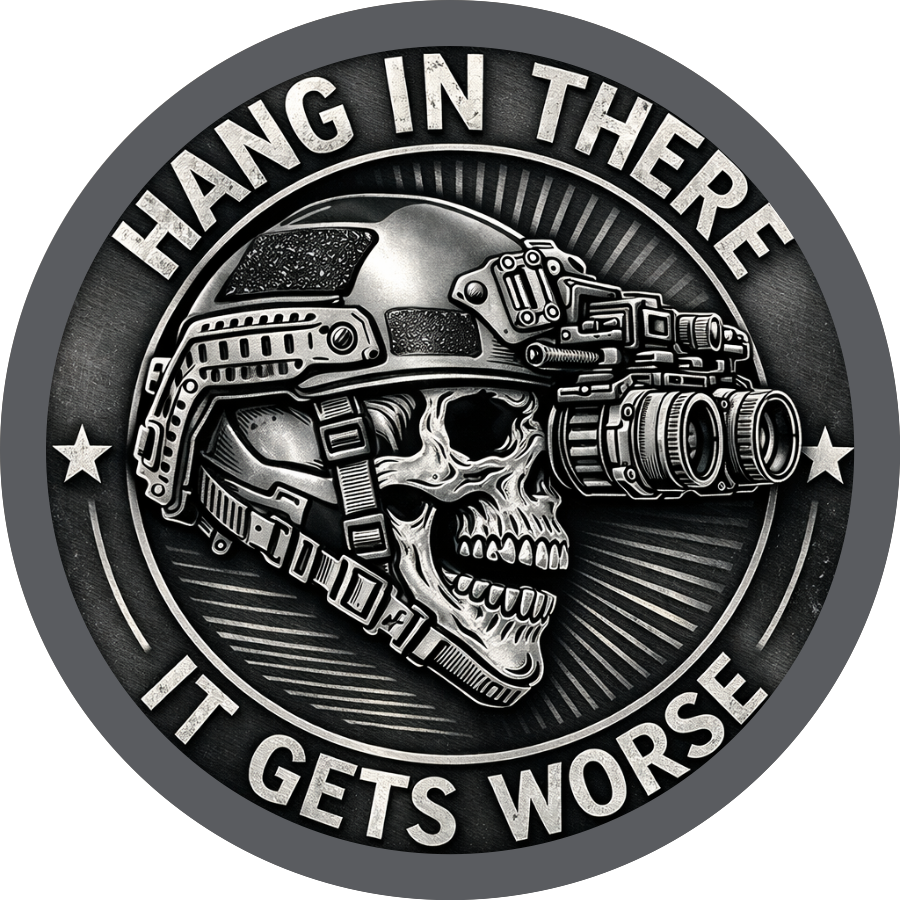 Hang In There It Gets Worse Sticker