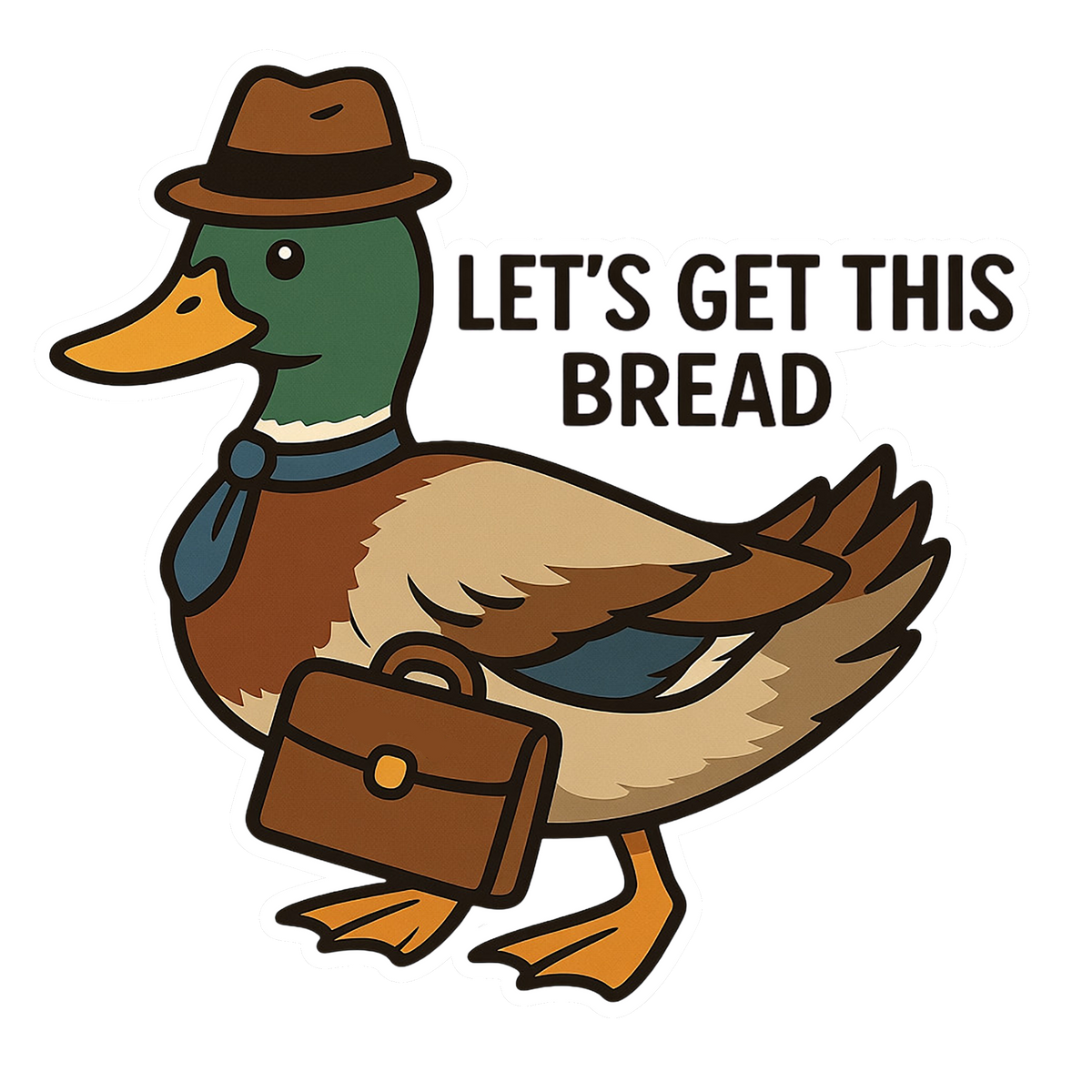 Let's Get This Bread funny motivational vinyl sticker