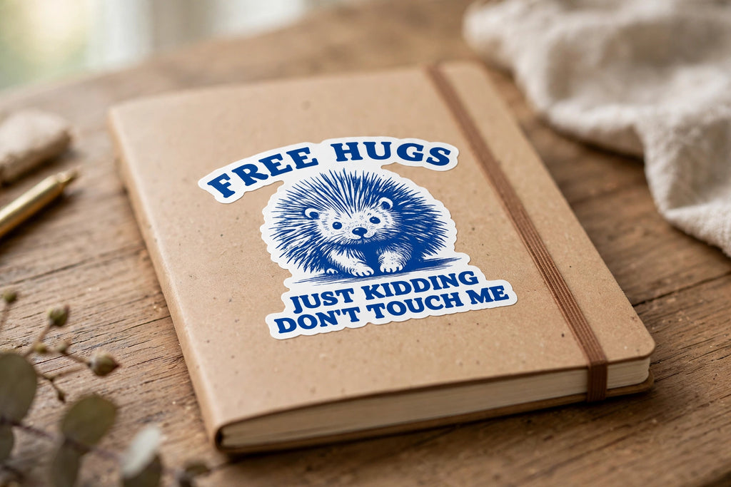 Free Hugs Porcupine Sticker