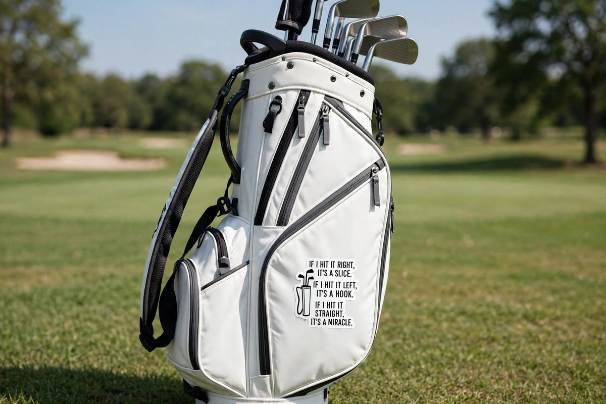If I Hit It Right It's A Slice Golf Sticker
