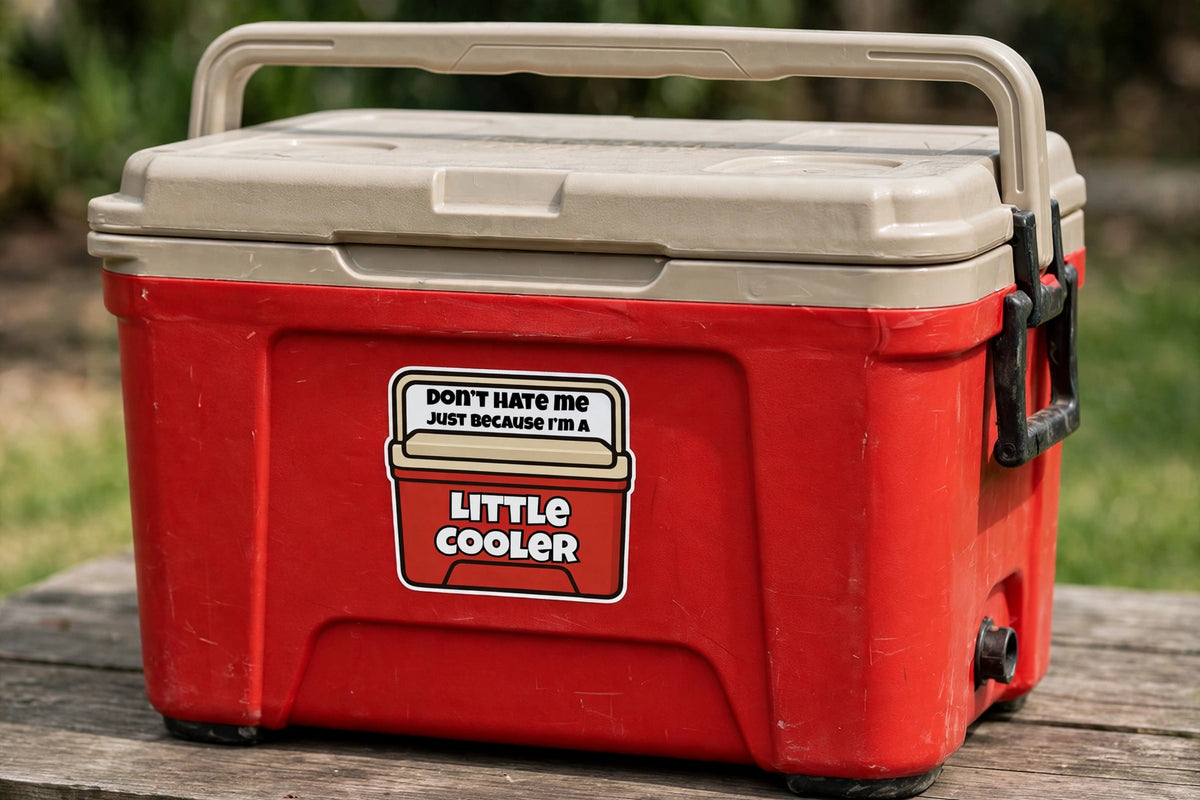Don't Hate Me Just Because I'm a Little Cooler Sticker – Red