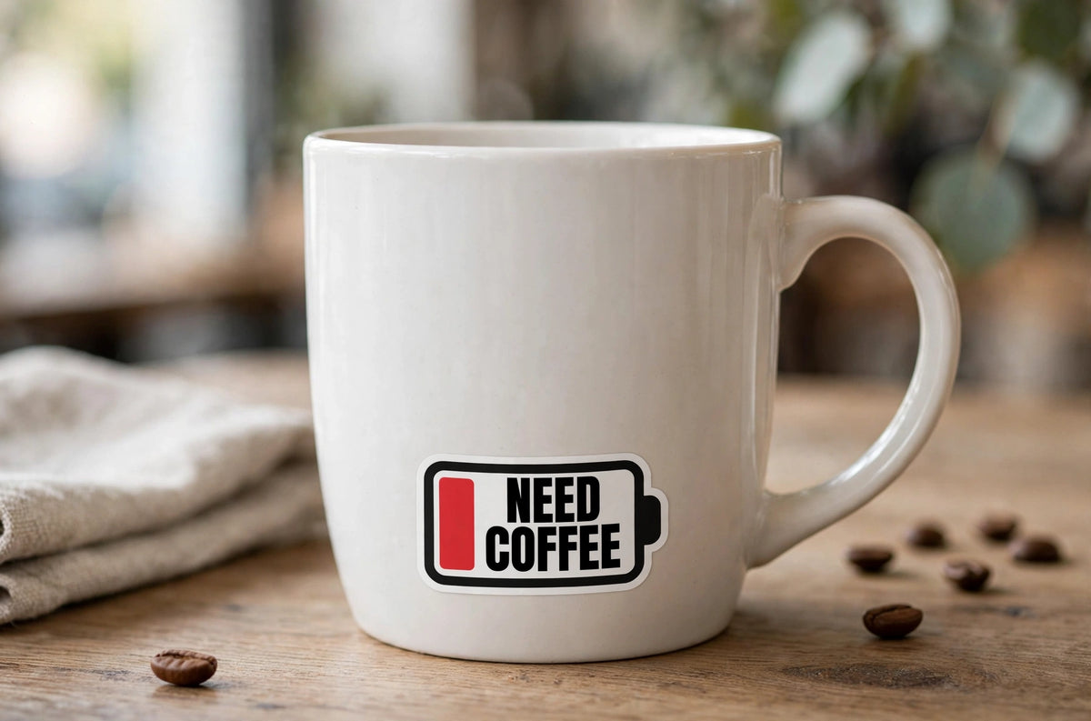 Need Coffee Sticker