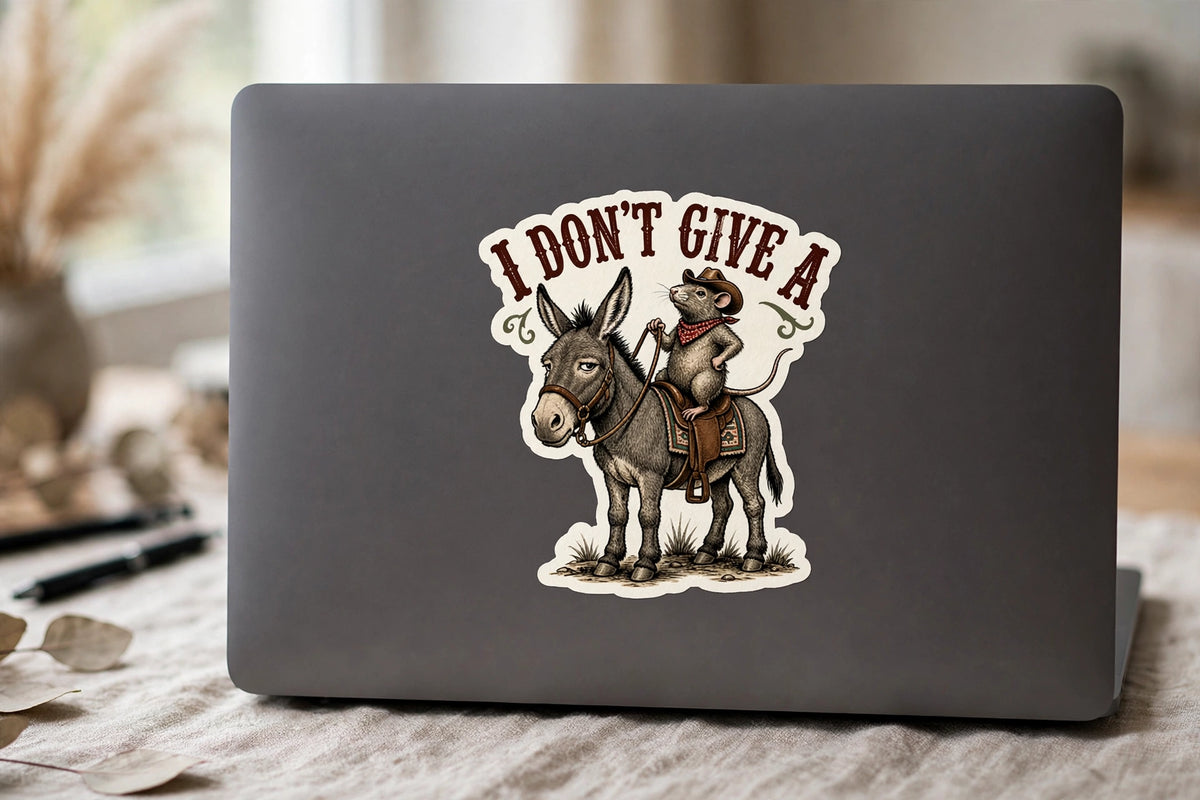 I Don't Give a Rat's Ass Sticker