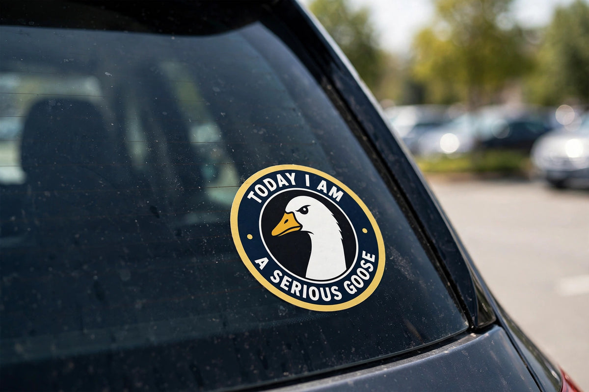 Today I Am a Serious Goose Sticker