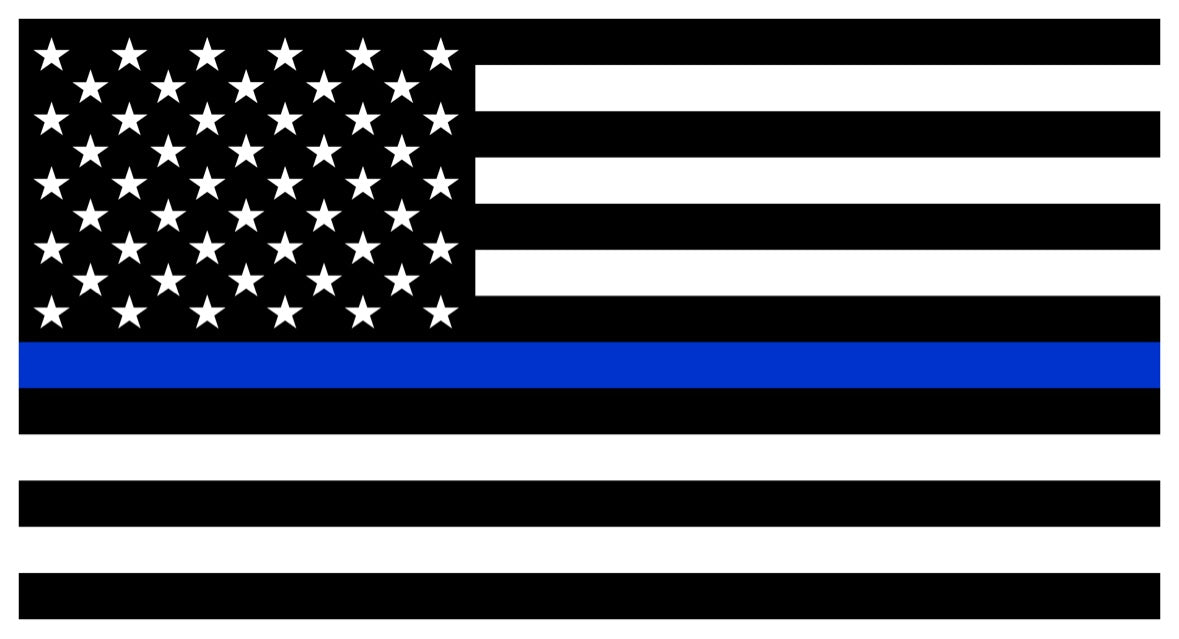 Thin Blue Line Flag Sticker