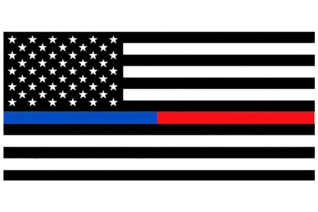 Thin Blue and Red Line Flag Sticker