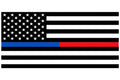 Thin Blue and Red Line Flag Sticker