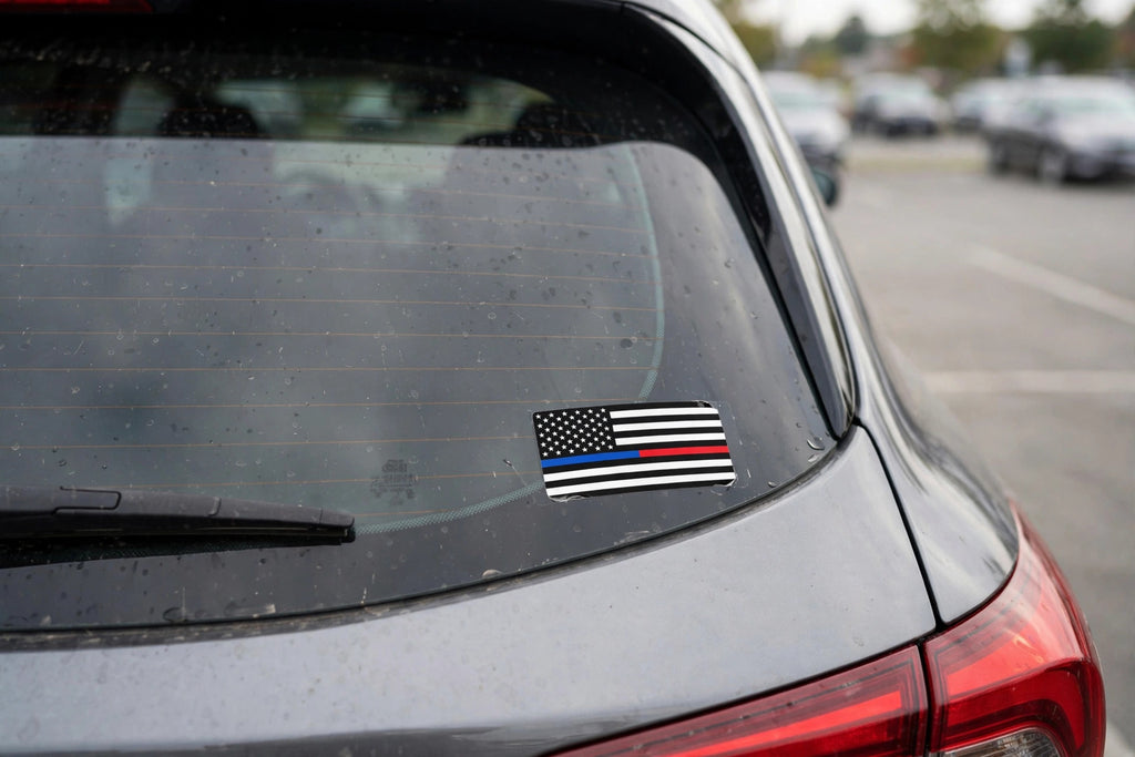 Thin Blue and Red Line Flag Sticker