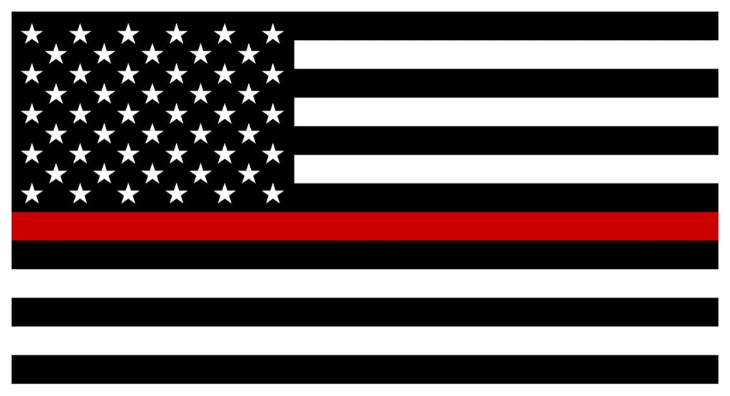 Thin Red Line Flag Sticker