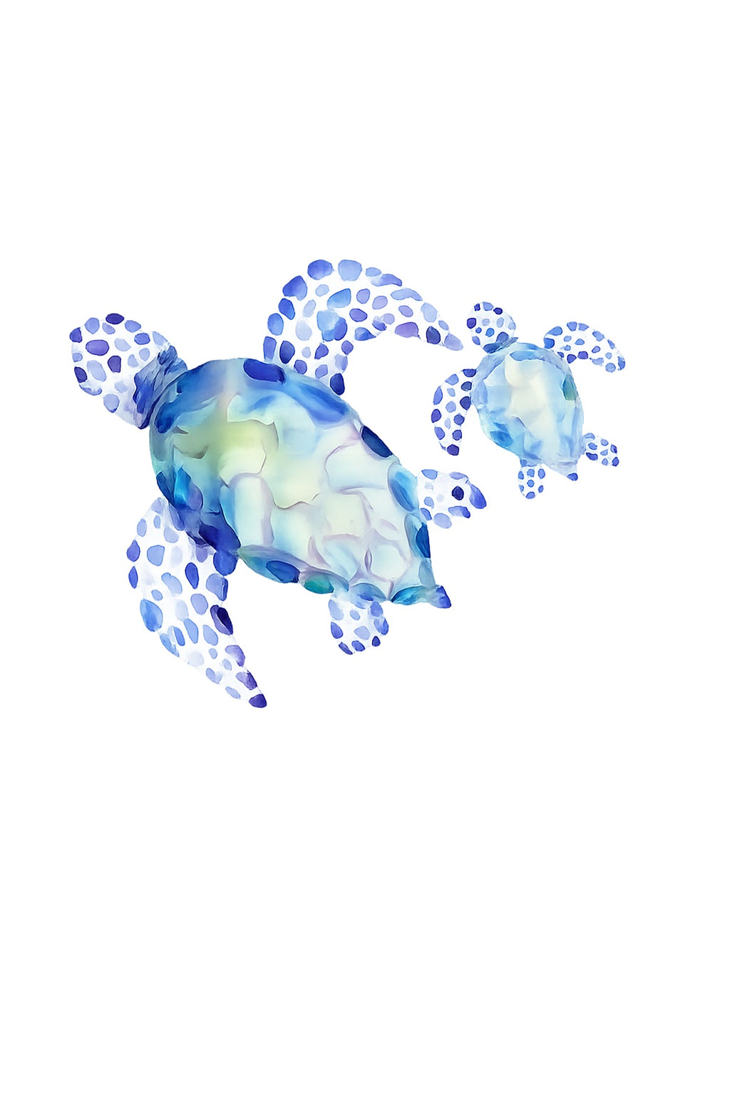 Watercolor Sea Turtles Sticker