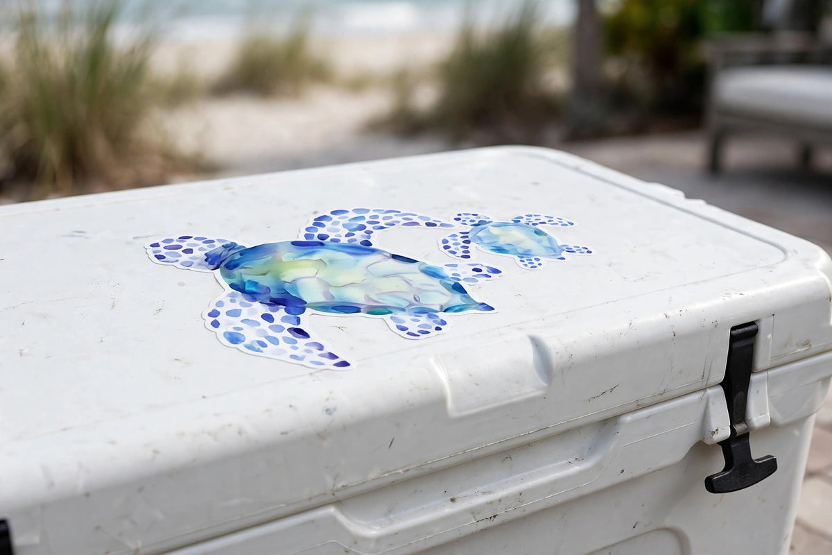 Watercolor Sea Turtles Sticker